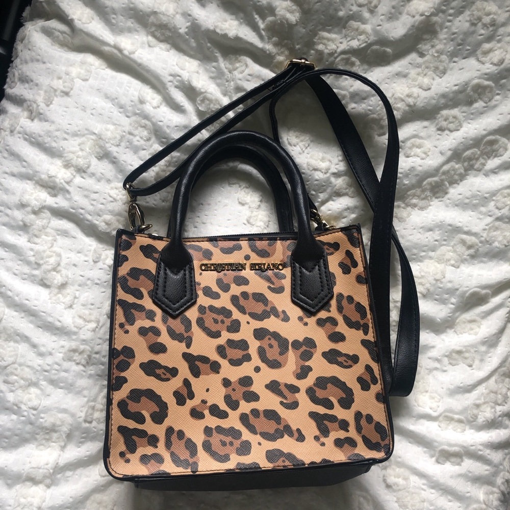 Leopard print 2in1 crossbody & handbag